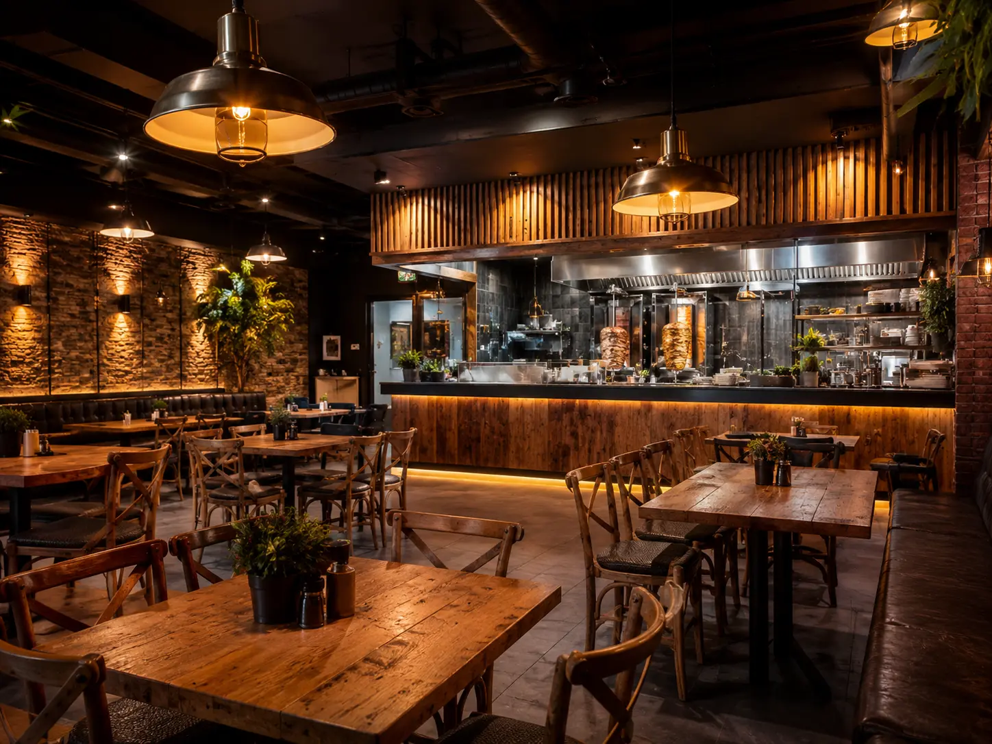 Innenbereich eines modernen Restaurants